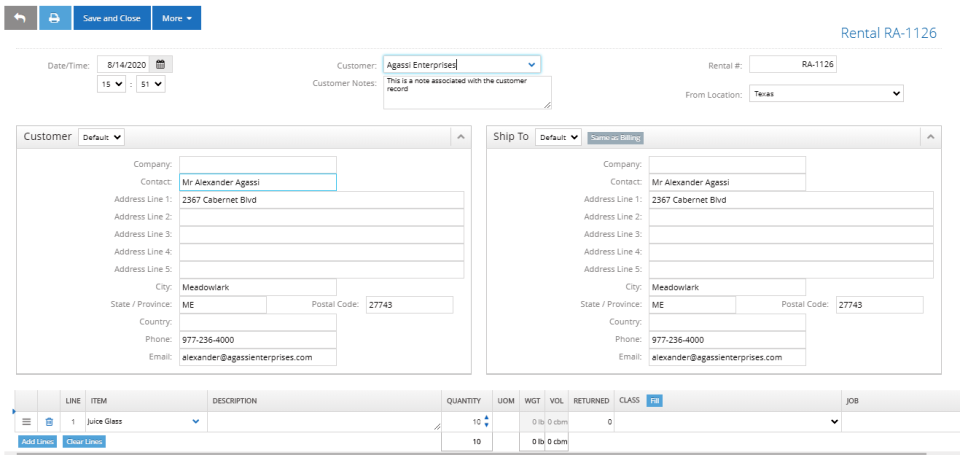 screenshot of SOS Inventory